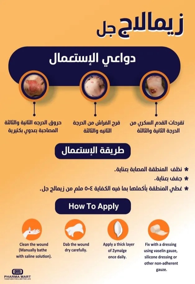 ZYMALGE زيمالج 50 جم جل لالتئام الجروح و الحروق