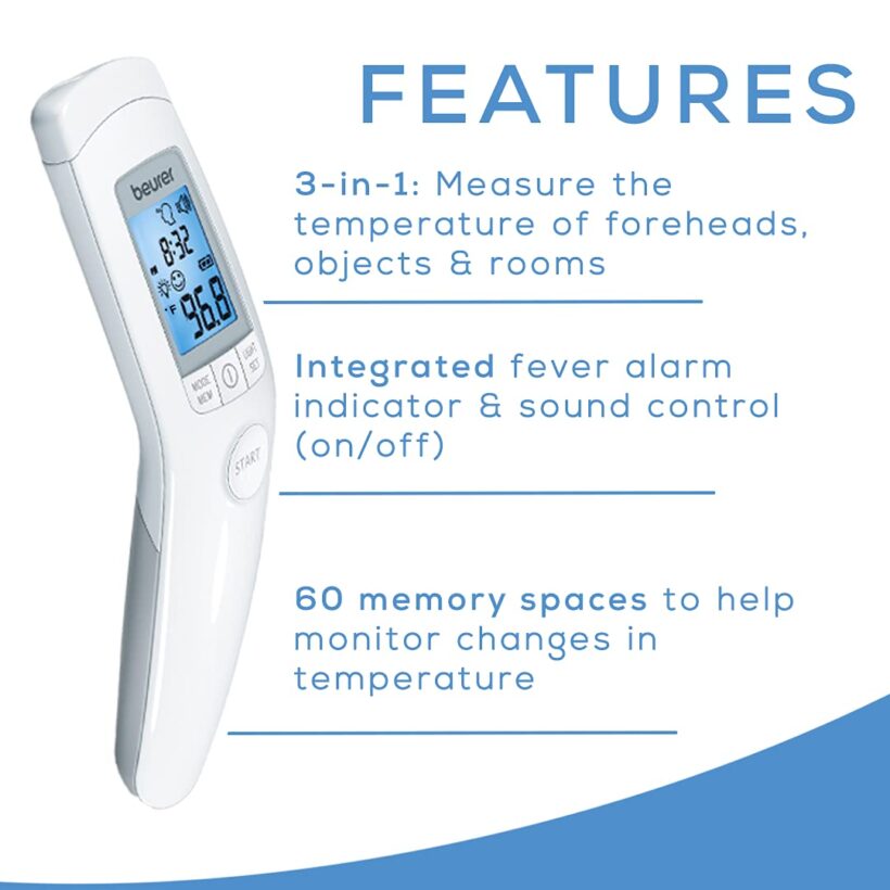 مقياس حرارة بدون لمس بيورير Beurer 3 In 1 Thermometer FT90