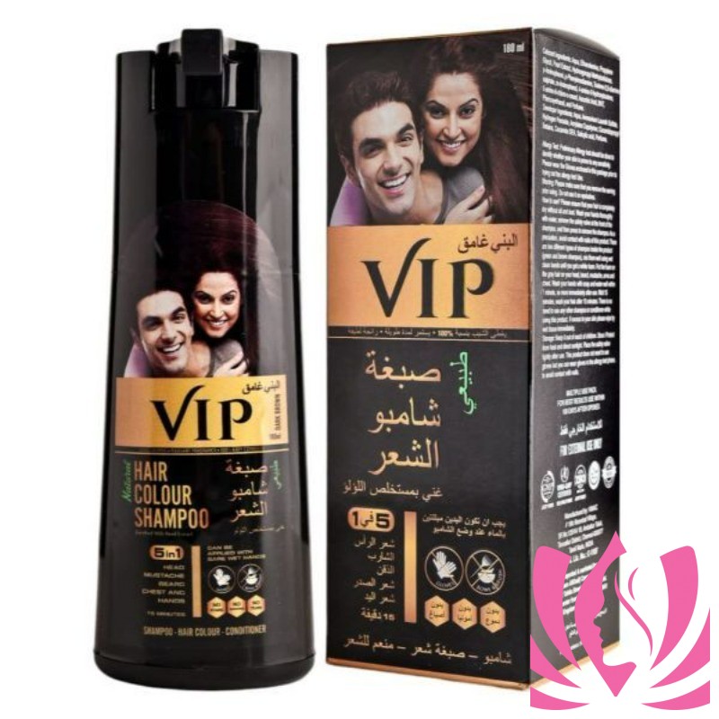 في اي بي شامبو الصبغة السريع لون بني غامق 180 ملي VIP