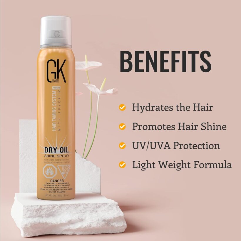 GK جي كي بالزيت الخفيف الجاف بخاخ للشعر DRY OIL